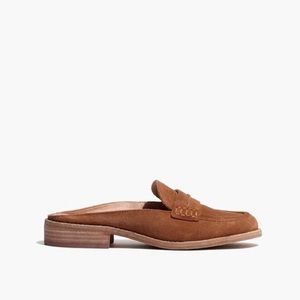 Madewell Elinor Brown Suede Loafer Mule